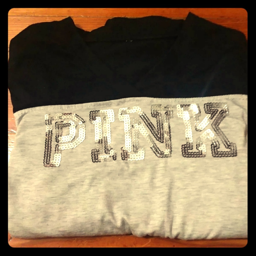 PINK sequin long sleeve shirt